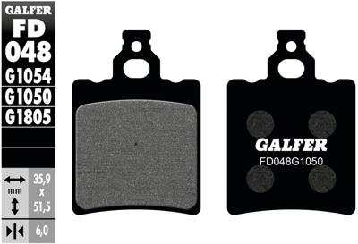GALFER remblokken "fd048" brake pad fd048 g1050 organic