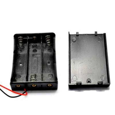 10 stuks AA grootte macht batterij opbergdoos houder voor 3 x AA batterijen met cover & schakelaar