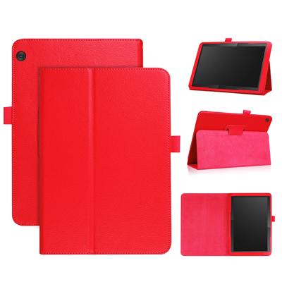 Lunso - Lenovo Tab M10 Gen 1 - Stand flip Bookcase hoes - Rood Lunso - Lenovo Tab M10 Gen 1 - Stand flip Bookcase hoes - Rood