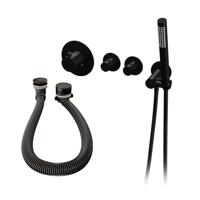 Brauer Black Edition Thermostatische Inbouw Badkraan Badvulcombinatie - Staaf - Doucheslang - Wandaansluitbocht - Handdouche - Mat Zwart - thumbnail