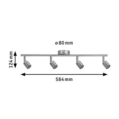 Paulmann Carolina 66746 Wandlamp GU10 LED Nikkel (mat)
