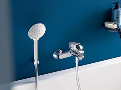 Badkraan Duravit No.1 Met Omstel Met Koppelingen Delen Chroom Hart Op Hart 15cm Badkraan Duravit No.1 Met Omstel Met Koppelingen Delen Chroom Hart Op Hart 15cm