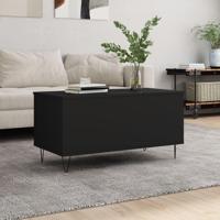Salontafel 90x44,5x45 cm bewerkt hout zwart - thumbnail