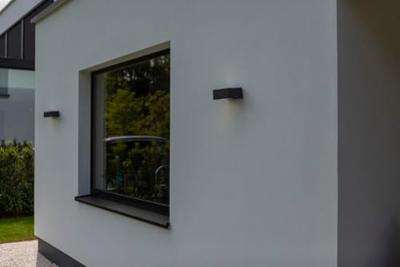 Lutec Strakke wandlampGemini design antraciet - 5602734118