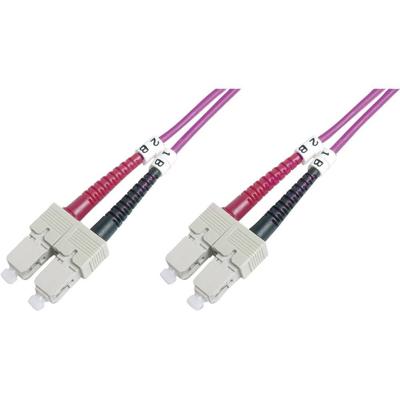 Digitus DK-2522-02-4 Glasvezel Optische vezel Aansluitkabel 2.00 m Violet [1x SC-stekker - 1x SC-stekker] 50/125 µ Multimode OM4