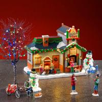 The Christmas Cafe Set 18x48x26 cm Kerstdorp LEMAX - Lemax - thumbnail