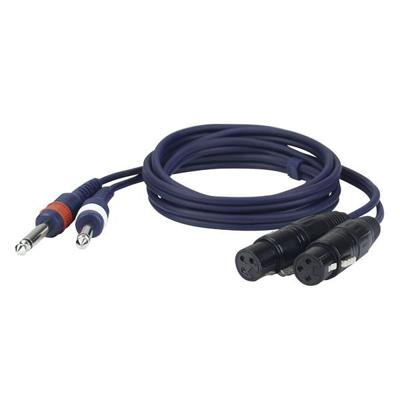 DAP FL43 verloopkabel 2x XLR female naar 2x Jack 3m