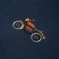 Kindertrui 116 gemleerd marineblauw - thumbnail