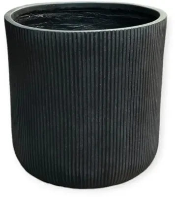 Mica Decorations bloempot nuovo keramiek 45x45cm zwart