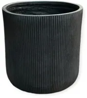 Mica Decorations bloempot nuovo keramiek 45x45cm zwart - thumbnail