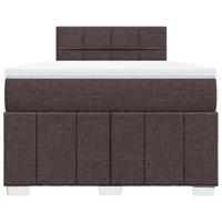 Boxspring met matras stof donkerbruin 120x200 cm - thumbnail