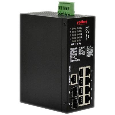 ROLINE Industriële Gigabit Switch, 10 poorten, PoE+, Smart Managed