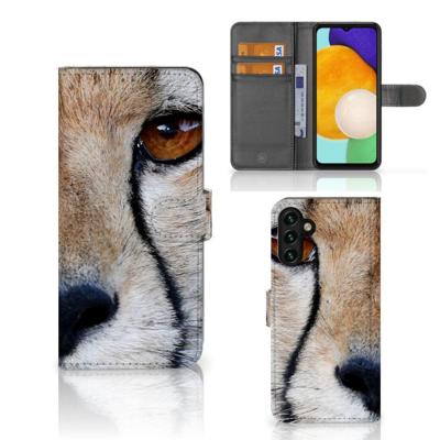 Samsung Galaxy A04s | Samsung Galaxy A13 5G | Telefoonhoesje | Met pasjeshouder | Cheetah Samsung Galaxy A04s | Samsung Galaxy A13 5G | Telefoonhoesje | Met pasjeshouder | Cheetah