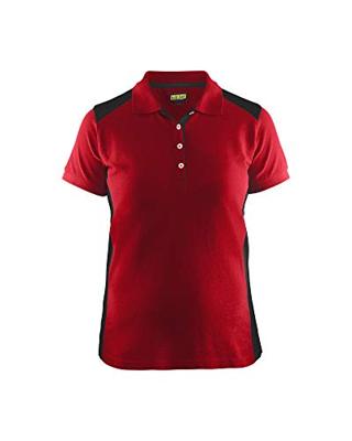 Blåkläder Dames poloshirt piqué 33901050 | Rood/Zwart | Maat M - 7330509587997