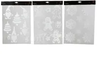 Raamstickers Kerstfiguren Wit Assorti 1st - thumbnail