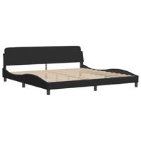 Bed met matras fluweel zwart 200x200 cm - thumbnail