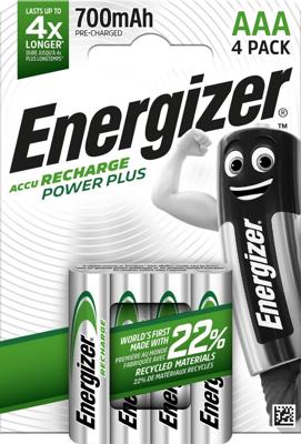 Energizer Power Plus HR03 Oplaadbare AAA batterij (potlood) NiMH 700 mAh 1.2 V 4 stuk(s)