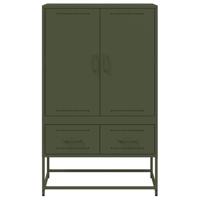 Hoge kast 68x39x111,5 cm staal olijfgroen - thumbnail