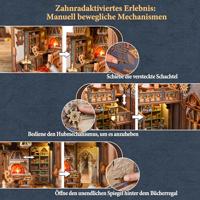 Tone-Cheer Leonardo da Vinci Book Nook met Verlichting Bouwpakket Modelbouw - thumbnail