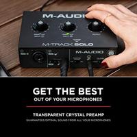 M-AUDIO M-Track Solo USB Audio-interface Crystal voorversterker 16 bit 48 kHz Zwart - thumbnail