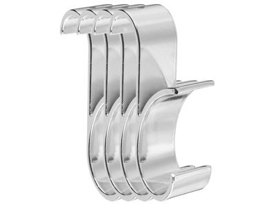 LIVARNO home 4 Radiator- of deurhaken (Verchroomde radiatorhaken, set van 4)