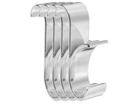 LIVARNO home 4 Radiator- of deurhaken (Verchroomde radiatorhaken, set van 4) - thumbnail