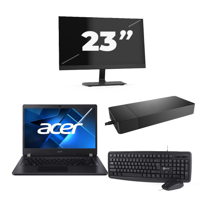 Acer TravelMate P214-53 - Intel Core i3-11e Generatie - 14 inch - 8GB RAM - 256GB SSD - Windows 11 Home + 1x 23 inch Monitor - thumbnail