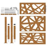 Poort met lichtontwerp 105x130 cm weervast staal - thumbnail