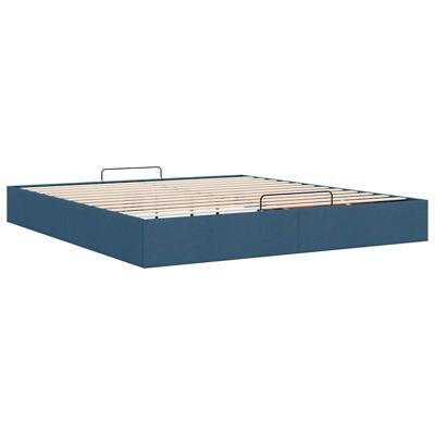 Bedframe zonder matras 160x200 cm stof blauw