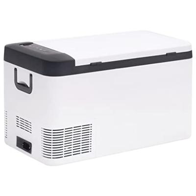 VidaXL Koelbox met handvat 18 l pp & pe zwart en wit VidaXL Koelbox met handvat 18 l pp & pe zwart en wit