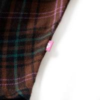 Kinderrok geruit patroon 116 cognackleurig - thumbnail