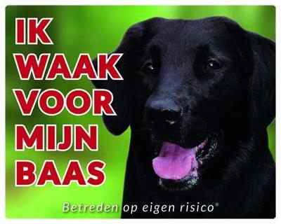 Flatcoated Retriever Waakbord - Ik waak voor mijn