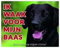 Flatcoated Retriever Waakbord - Ik waak voor mijn - thumbnail