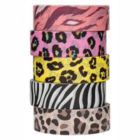 Colorations - washi tape dieren patronen 5 rollen, 5mtr. - thumbnail