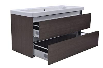 Vision onderkast met 2 laden 100 x 46 cm houtnerf grijs Vision onderkast met 2 laden 100 x 46 cm houtnerf grijs