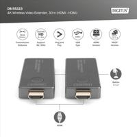 Digitus DS-55323 Draadloze HDMI-set 30 m 3840 x 2160 Pixel Geïntegreerde LED-weergave, Mobiele variant - thumbnail