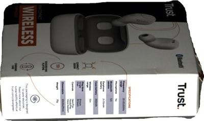 Trust Mobile Nika Compact Draadloze Bluetooth Oordopjes Wireless Earphones, 18 Uur Speeltijd in Totaal, Ingebouwde Microfoon, TWS, voor PC, Laptop, Smartphone, Tablet - Wit