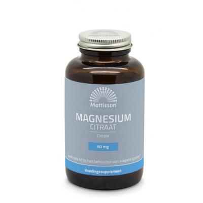 Mattisson HealthStyle Magnesium Citraat 60 mg Elementair Magnesium Capsules