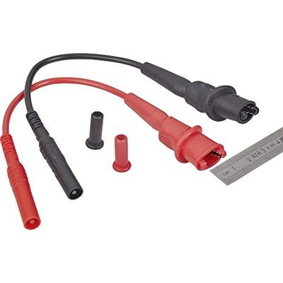 VOLTCRAFT MS-10-BK Veiligheidsmeetsnoerenset Banaanstekker 4 mm Krokodilklem 10.00 cm Zwart, Rood 1 stuk(s)