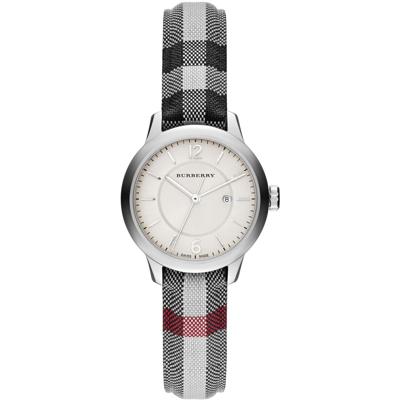 Horlogeband Burberry BU10103 Leder/Textiel Multicolor 14mm Horlogeband Burberry BU10103 Leder/Textiel Multicolor 14mm