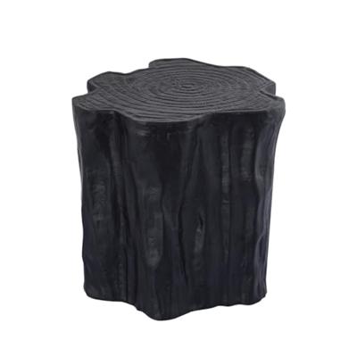 PTMD bijzettafel fennah boomstronk aluminium zwart 37 cm | 2 stuks PTMD bijzettafel fennah boomstronk aluminium zwart 37 cm | 2 stuks