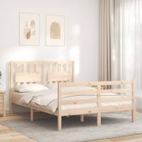 Bedframe met hoofdbord massief hout - thumbnail
