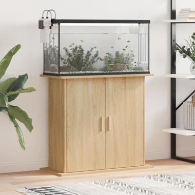 Aquariumstandaard Sonoma Eiken 81x36x73 cm Bewerkt Hout