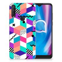 Alcatel 1S (2020) | TPU Hoesje | Blokken Kleurrijk - thumbnail