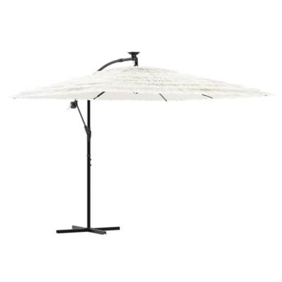 Parasol met stalen paal 269x269x235 cm wit