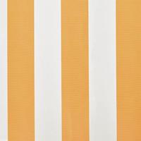 VidaXL Luifeldoek 4x3 m canvas zonnebloemgeel en wit - thumbnail