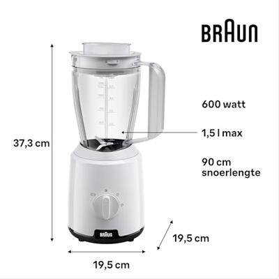 Braun JB1000WH PowerBlend Blender Wit
