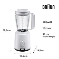 Braun JB1000WH PowerBlend Blender Wit - thumbnail