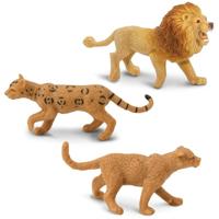 Safari speelfigurenset Big Cats junior 9-delig - thumbnail