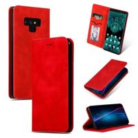 Retro huid voelen Business magnetische horizontale Flip lederen case voor Galaxy Note 9 (rood) - thumbnail